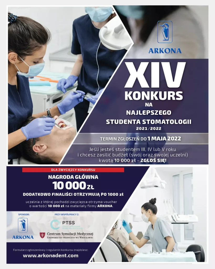 XIV KONKURS NA NAJLEPSZEGO STUDENTA STOMATOLOGII 2021/2022